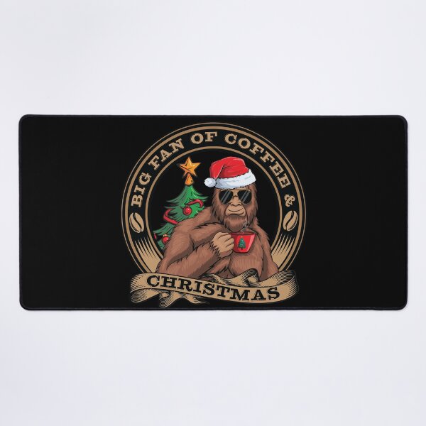 Item preview, Funny Christmas Bigfoot who is a big fan of Coffee and Christmas designed and sold by OhBoyLoveIt.