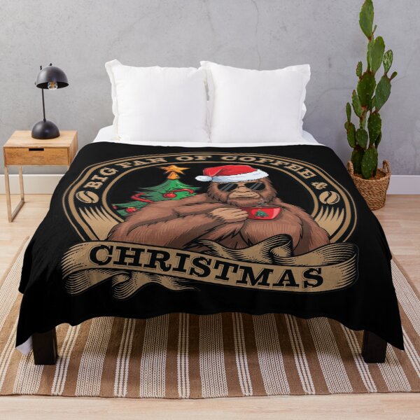 Item preview, Funny Christmas Bigfoot who is a big fan of Coffee and Christmas designed and sold by OhBoyLoveIt.