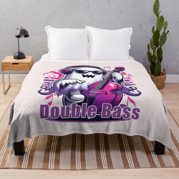 Item preview, Monster Ghost Playing Double Bass sticker designed and sold by CeammiShop.