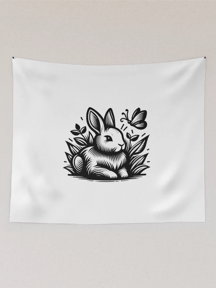 Thumbnail 2 of 3, Tapestry, Go Rabbit Go Rabbit designed and sold by vectorillus.