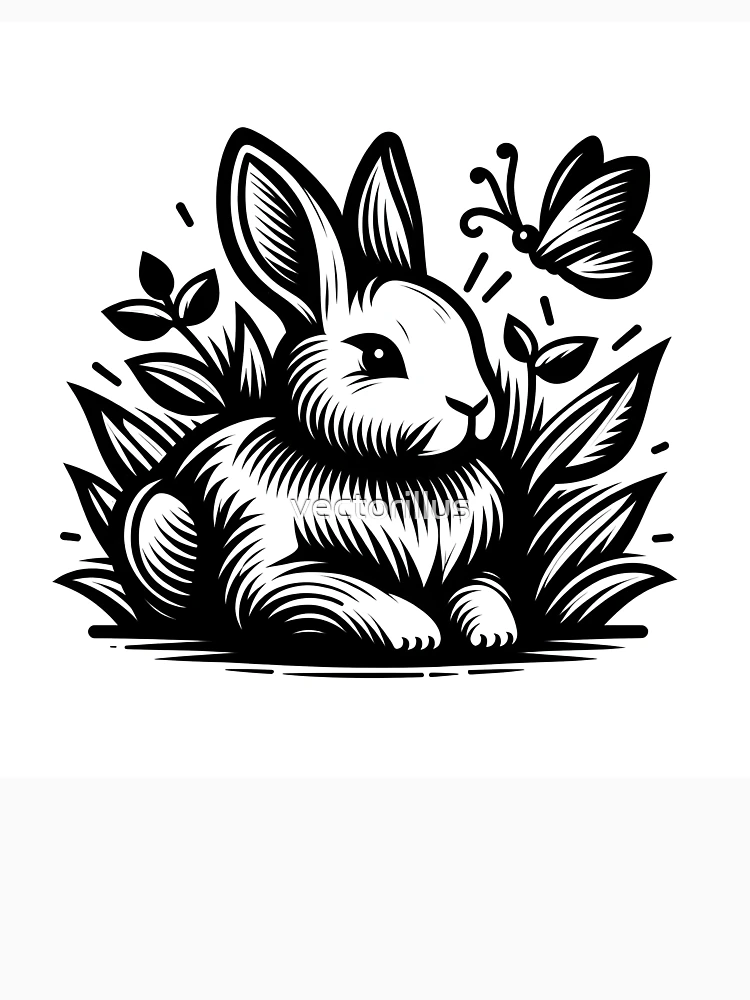 Thumbnail 6 of 6, Pullover Hoodie, Go Rabbit Go Rabbit designed and sold by vectorillus.