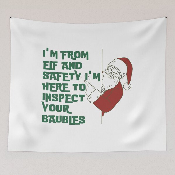 Item preview, Health and Safety Funny Christmas Elf & Safety Baubles Inspection  designed and sold by ClassyCouture24.