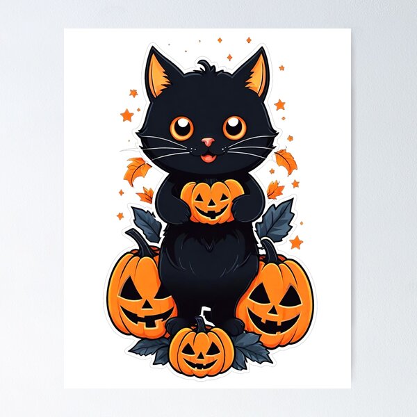 Item preview, Halloween Black Cat designed and sold by EVIL BUNNY.