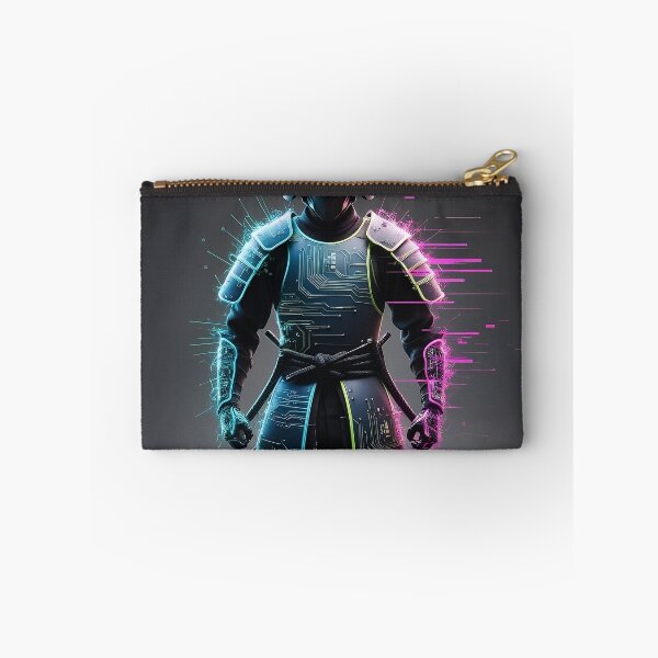 Artikelvorschau, Samurai-Silhouette mit Cyberpunk-Elementen entworfen und verkauft von SJZDesign.