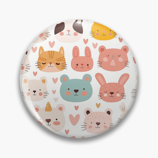 Item preview, Cute Animal Faces with Bears, Bunnies, and Cats designed and sold by kyungmie87.