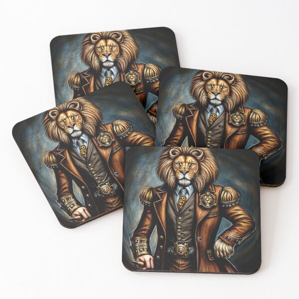 Item preview, Steampunk lion in a suit designed and sold by lalylaura.