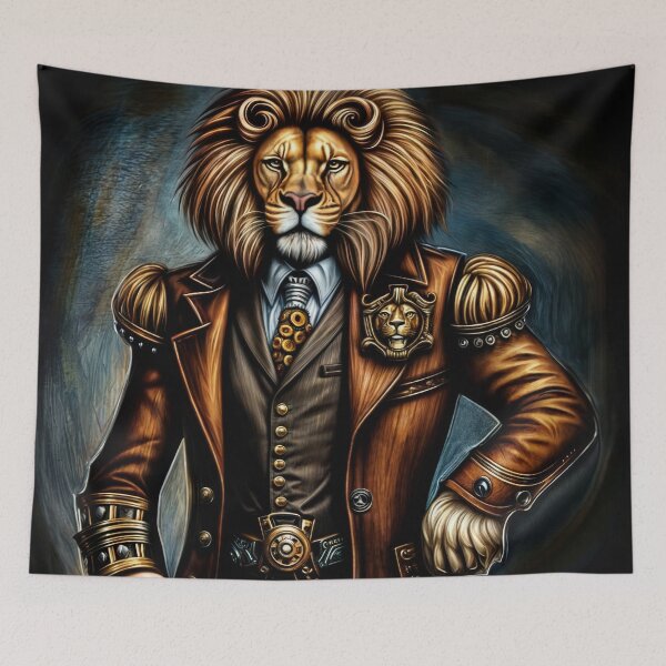 Item preview, Steampunk lion in a suit designed and sold by lalylaura.