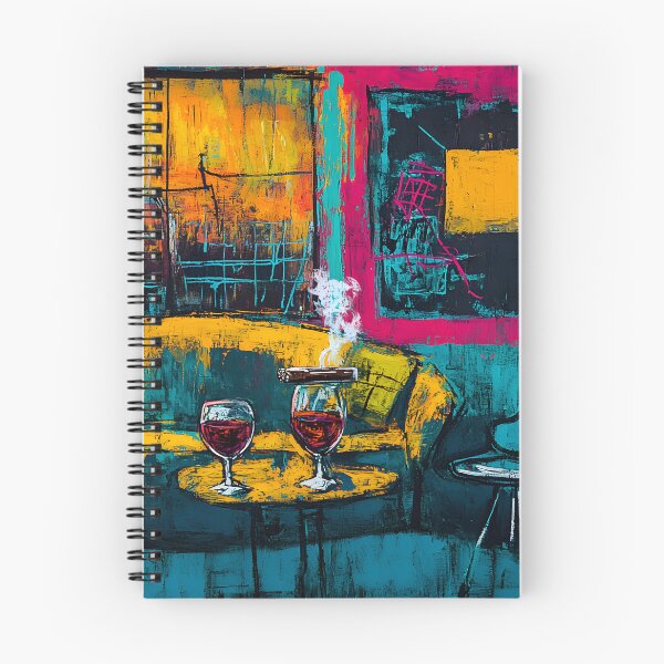 Artikelvorschau, Gemütliches Cigar Lounge Interieur mit lebendigen Farben und warmem Ambiente Digitale Kunst KI generiert entworfen und verkauft von OlfactoART Studio.