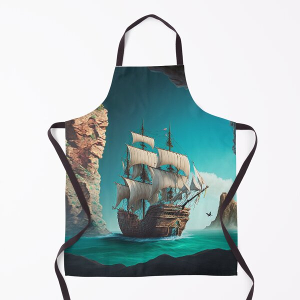 Item preview, Ghostly Pirate Ship Sailing Through Misty Seas designed and sold by Hakubiya.