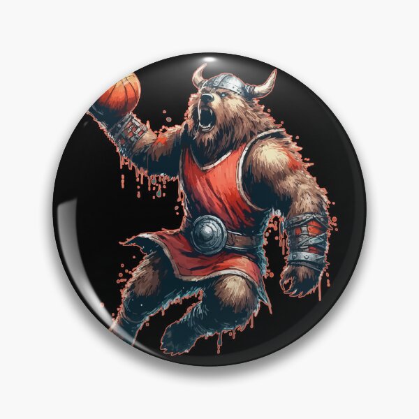 Item preview, Viking Warrior Bear Basketball Player designed and sold by TomFrontierArt.