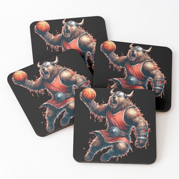 Item preview, Viking Warrior Bear Basketball Player designed and sold by TomFrontierArt.