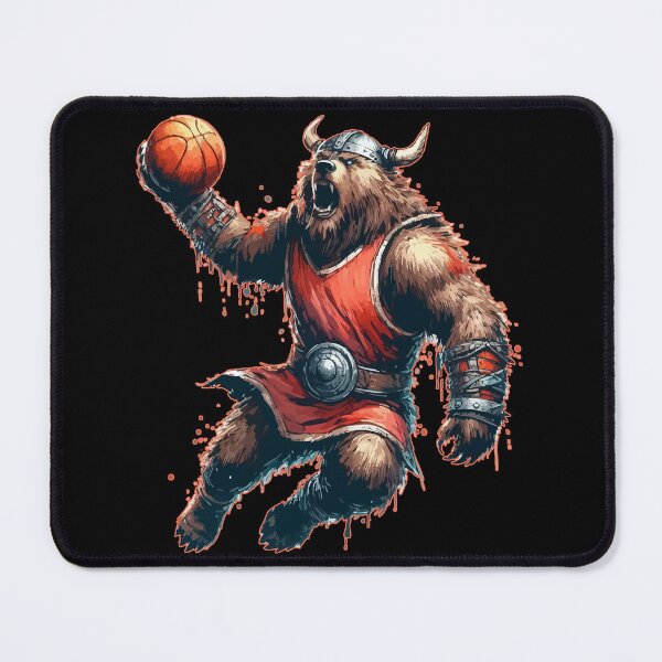 Item preview, Viking Warrior Bear Basketball Player designed and sold by TomFrontierArt.