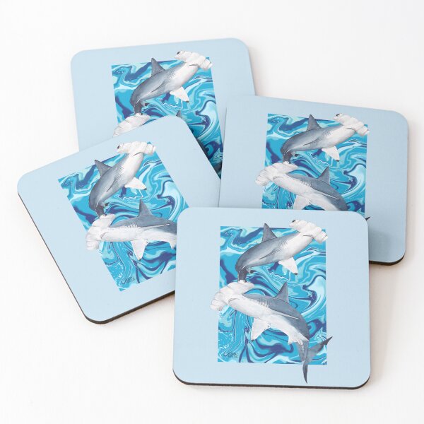 Item preview, HAMMERHEAD SHARKS ABSTRACT 1 designed and sold by BEATRIZ ABAITUA.