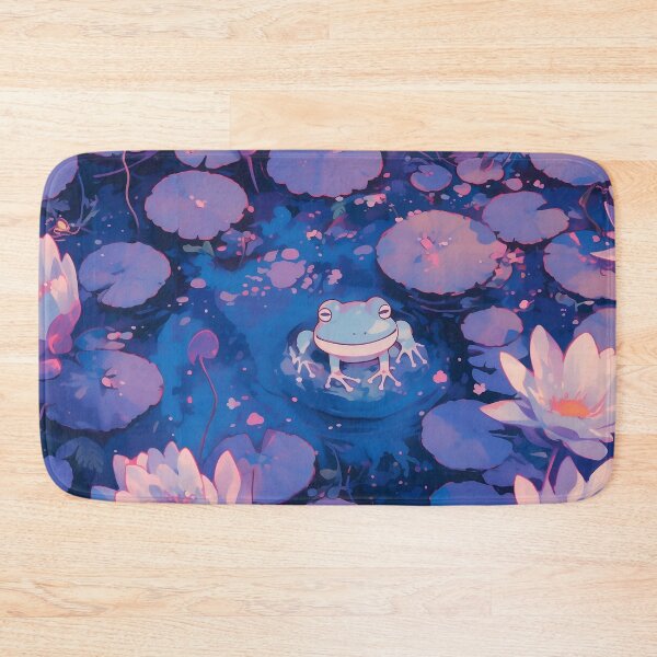 Item preview, Kawaii Frog Mouse Pad, Koi Pond Cute Mousepad, Lofi Cute Frog in The Pond mouse pad, Aesthetic mousepad, Mouse pad anime, Japanese mousepad, Cute desk decor  designed and sold by roundedbunny.