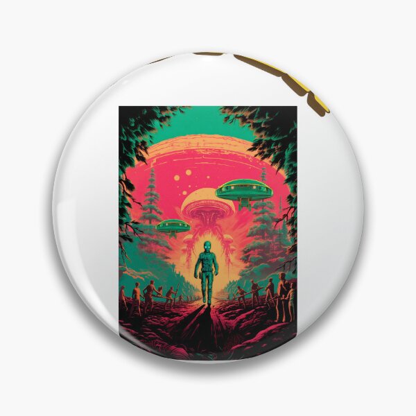Item preview, Vintage SciFi, UFO, Alien, Invasion, Mars, Outer Space  designed and sold by tshirtart2024.