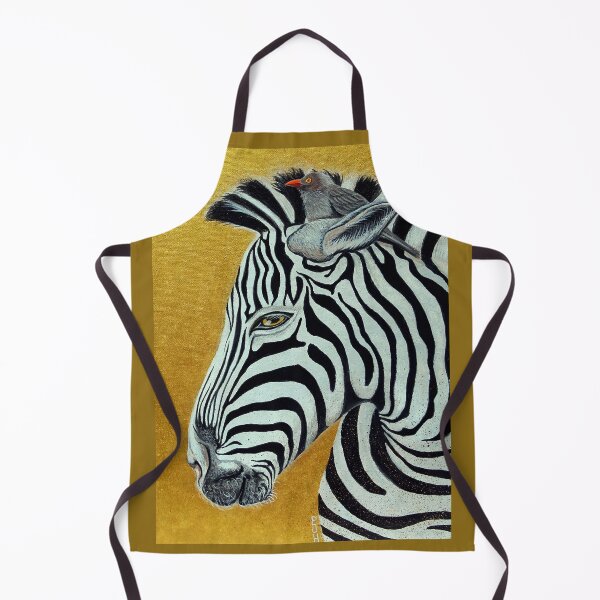 Item preview, Zebra With Oxpecker Study on Gold designed and sold by PhilipHarvey.