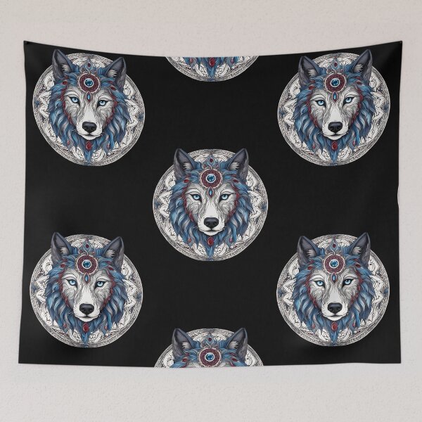Item preview,  Portrait wolf tribal, mystic and majestic designed and sold by KolorellaS.