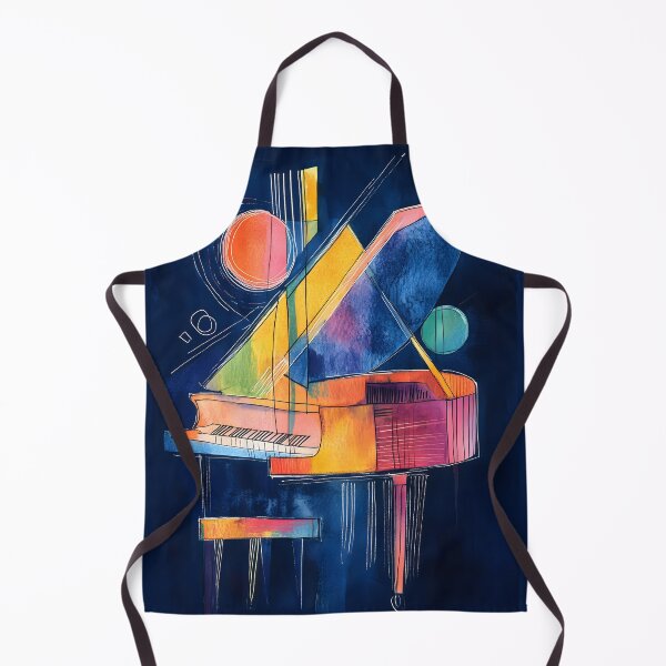 Item preview, Vibrant Abstract Depiction of a Grand Piano with Bold Geometric Shapes and Whimsical Lines Generative AI designed and sold by OlfactoART Studio.