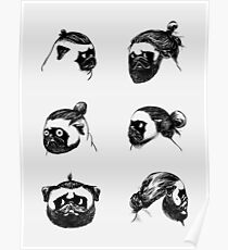 Pug Buns Poster