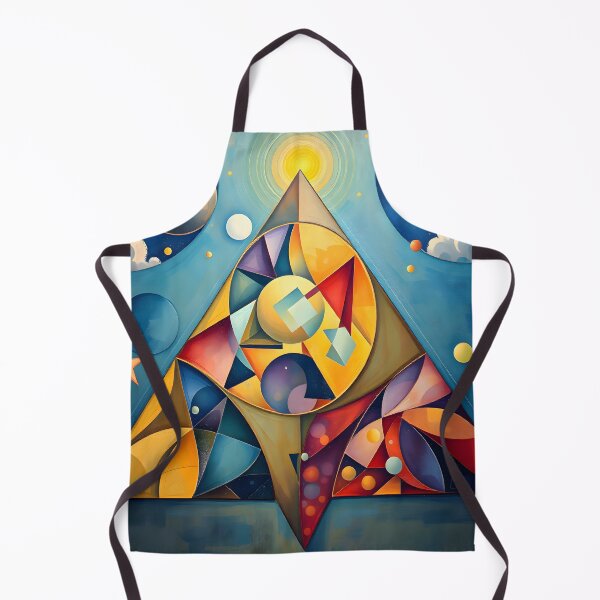 Item preview, Celestial Triad - Geometric Pyramid Under Cosmic Skies designed and sold by ArtPrintsUSA.