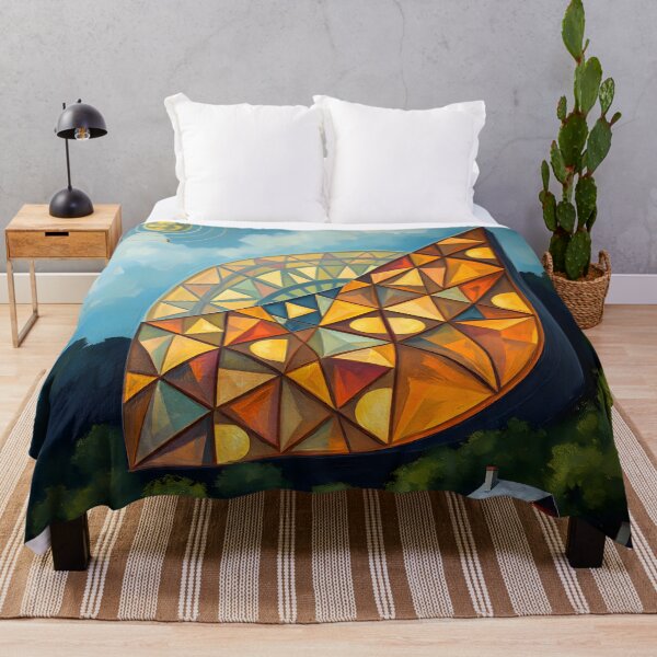 Item preview, Solar Mosaic - Geometric Radiance in the Hills designed and sold by ArtPrintsUSA.