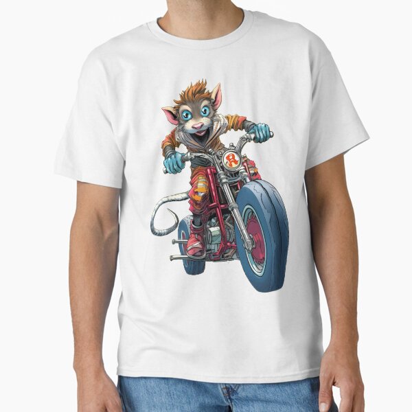 Rebel Biker Boy Rat Gang Rebels Book Illustration by Sarnia Classic T-Shirt