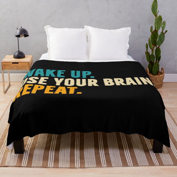 Item preview, Wake up. Use your brain. Repeat designed and sold by PAINTMONKEYS.