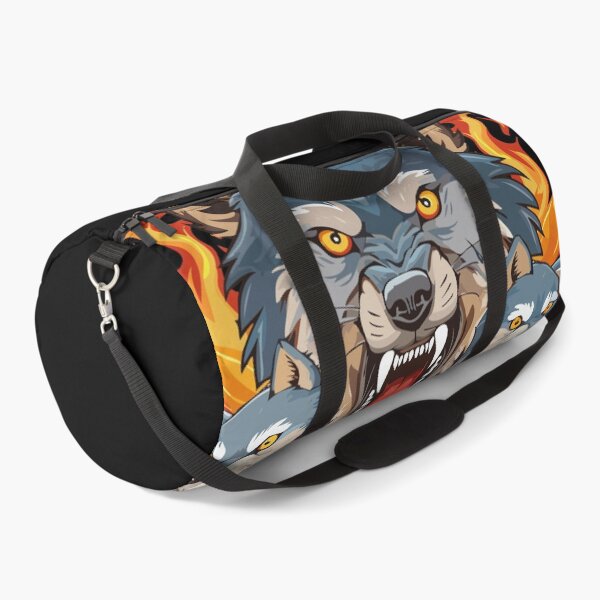 Item preview, 01 Bad Wolf Pack Wolves Head Fire Flames designed and sold by Margarita-Art.