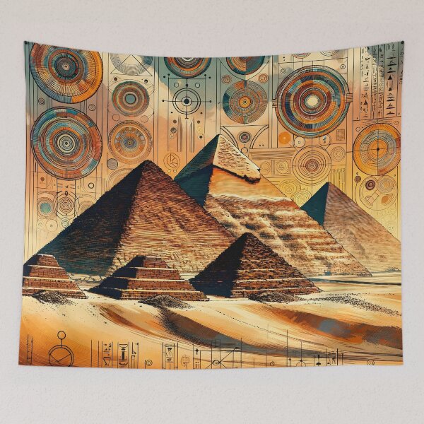 Item preview, Celestial Geometry of the Pyramids designed and sold by ArtPrintsUSA.