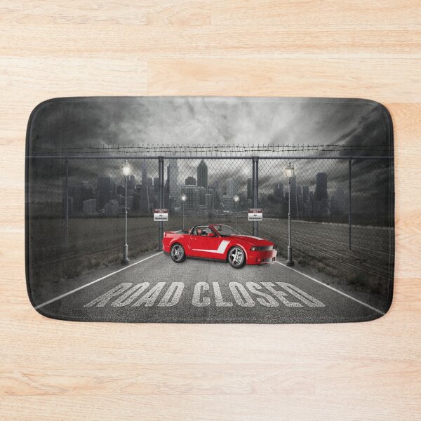Item preview, red sports car on closed road with barbed wire designed and sold by Endo Designs - cause Love and Life matters.