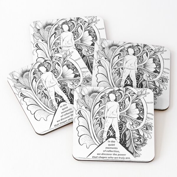 Item preview, Inspirational Art Print for Men | Floral Zentangle for Mindfulness & Self-Reflection | Personal Growth Wall Decor designed and sold by DianaZenArt.
