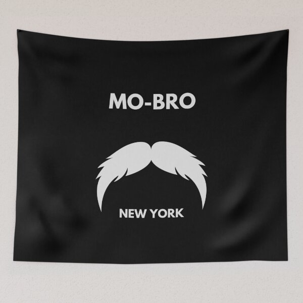 Item preview, MOvember Inspired MO-BRO New York USA Moustache 3 American T-shirts and Stickers designed and sold by Wit-T-Merch.