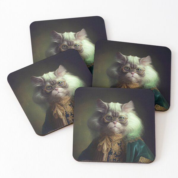 Item preview, Elegant Neo-Rococo Cat with Glasses designed and sold by Hakubiya.
