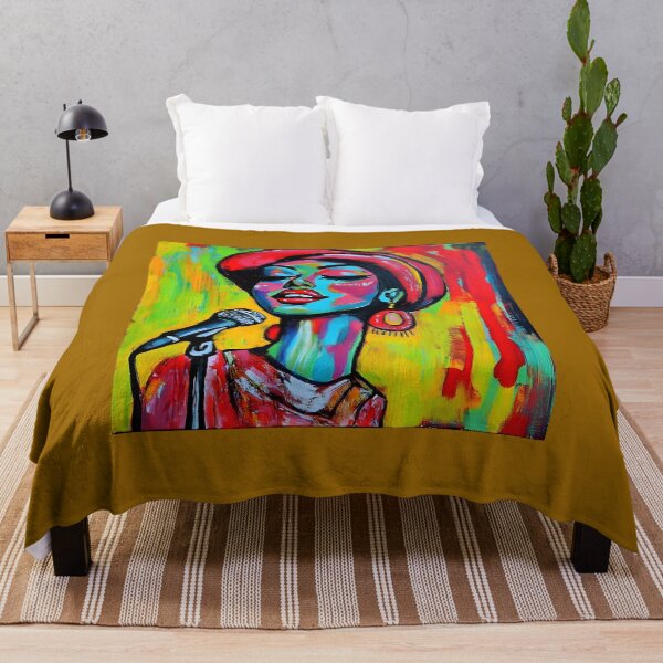 Item preview, Vibrant Colorful Portrayal of a Passionate Singer in Bold Brushstrokes Large Earrings AI Art designed and sold by OlfactoART Studio.