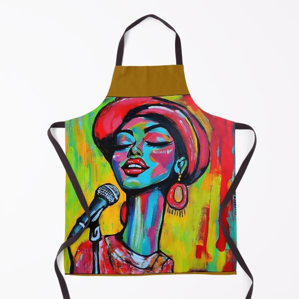 Item preview, Vibrant Colorful Portrayal of a Passionate Singer in Bold Brushstrokes Large Earrings AI Art designed and sold by OlfactoART Studio.
