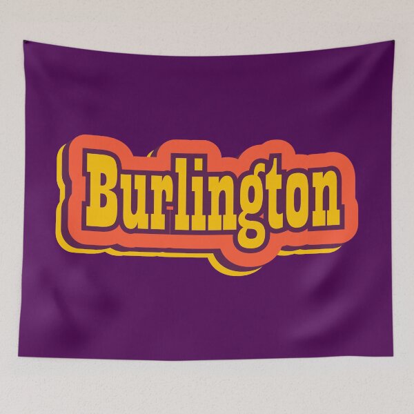 Item preview, Burlington, Vermont Retro Typography designed and sold by ArtNoveltee.