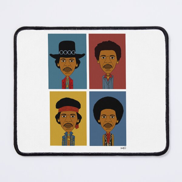 Item preview, 4 drawn portraits of the King of Blues-Rock. designed and sold by Eric Sintès.