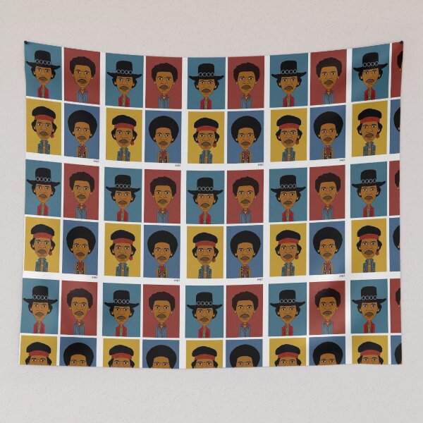 Item preview, 4 drawn portraits of the King of Blues-Rock. designed and sold by Eric Sintès.