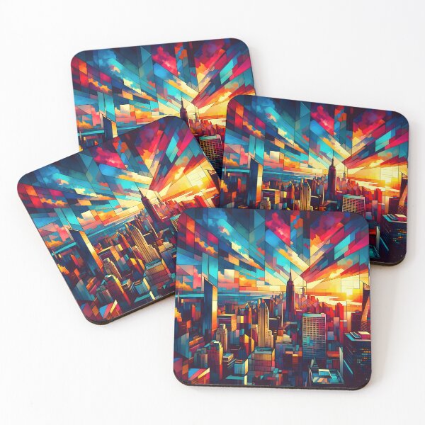 Item preview, New York City: Prism at Sunset designed and sold by ArtPrintsUSA.