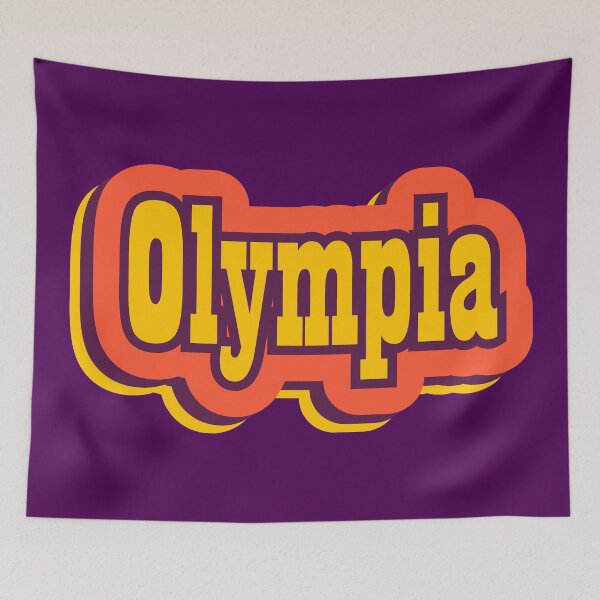 Item preview, Olympia Beach, Washington Retro Typography designed and sold by ArtNoveltee.