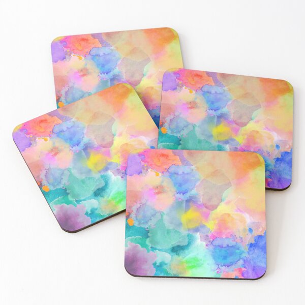 Item preview, Colorful spots watercolor cheerful various colors abstract impressionist style designed and sold by Marina Braga  Artista en acuarela y diseñadora gráfica.