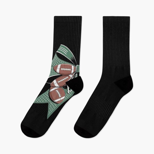 Item preview, Football Bow Design for Sports Enthusiasts – Green Ribbon with Football Accents designed and sold by love3617.