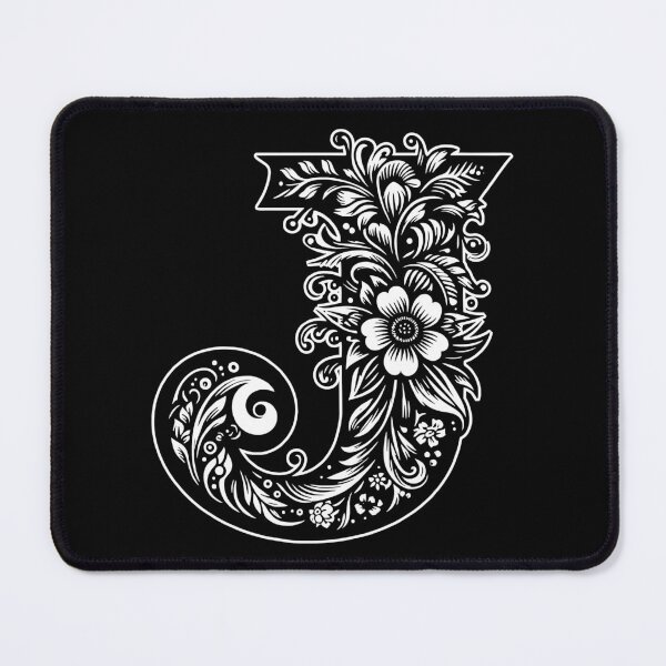 Item preview, LETTER J STICKER floral design designed and sold by stickysterscom.