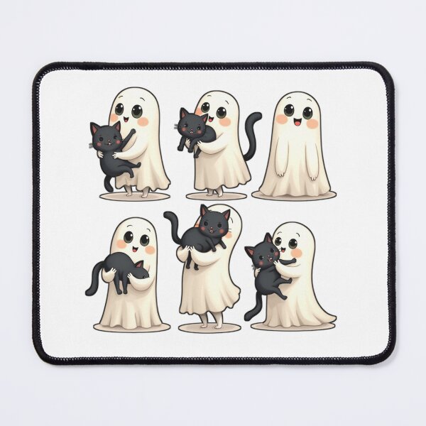 Item preview, Cute Ghost and Black Cat Friends designed and sold by Moad Fahim.