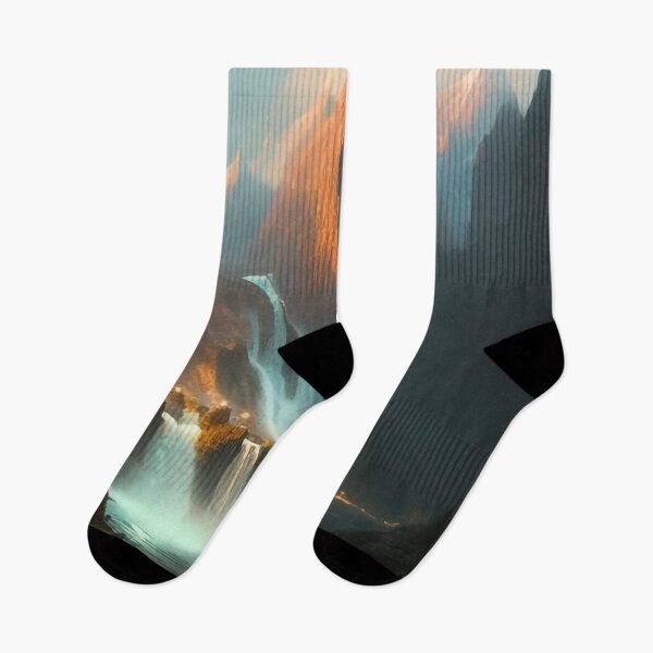 Item preview, Cascading Shadows: A Majestic Mountain Waterfall designed and sold by Paper Punch.