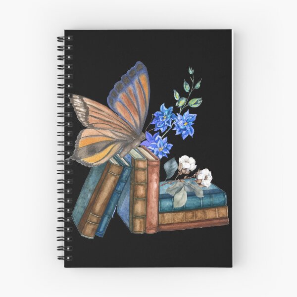 Item preview, Vintage Books stack, flowers and butterfly. designed and sold by ArtBM.