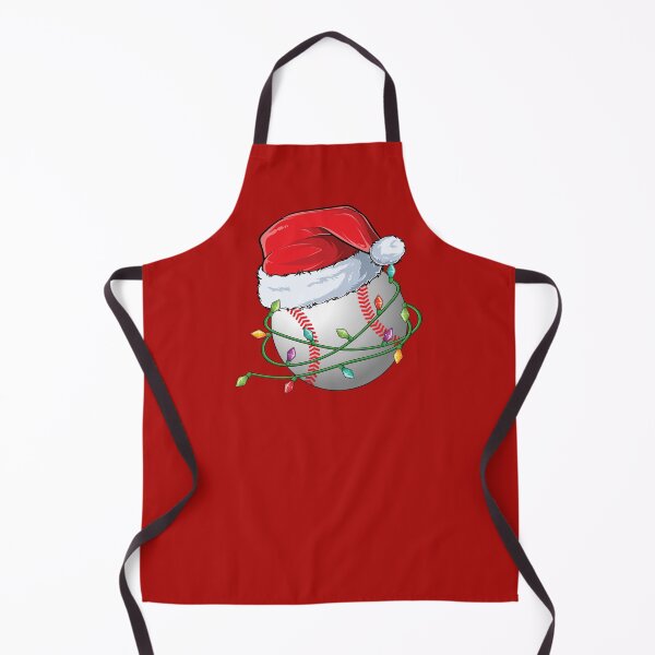 Item preview, Christmas Baseball Wrapped in lights with a Santa Hat designed and sold by OhBoyLoveIt.