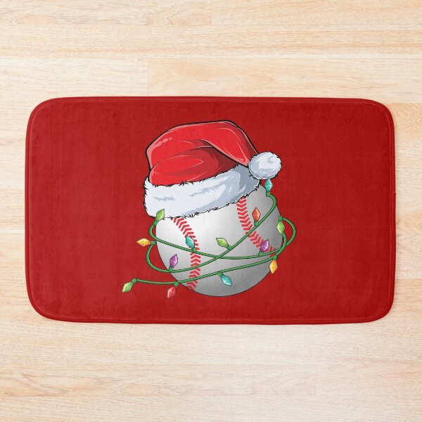 Item preview, Christmas Baseball Wrapped in lights with a Santa Hat designed and sold by OhBoyLoveIt.