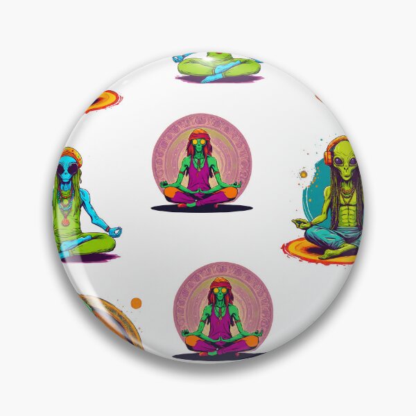 Item preview, Hippie Alien Practices Yoga Among Stars Pattern 1 designed and sold by Tom-Johnson.