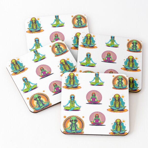 Item preview, Hippie Alien Practices Yoga Among Stars Pattern 1 designed and sold by Tom-Johnson.